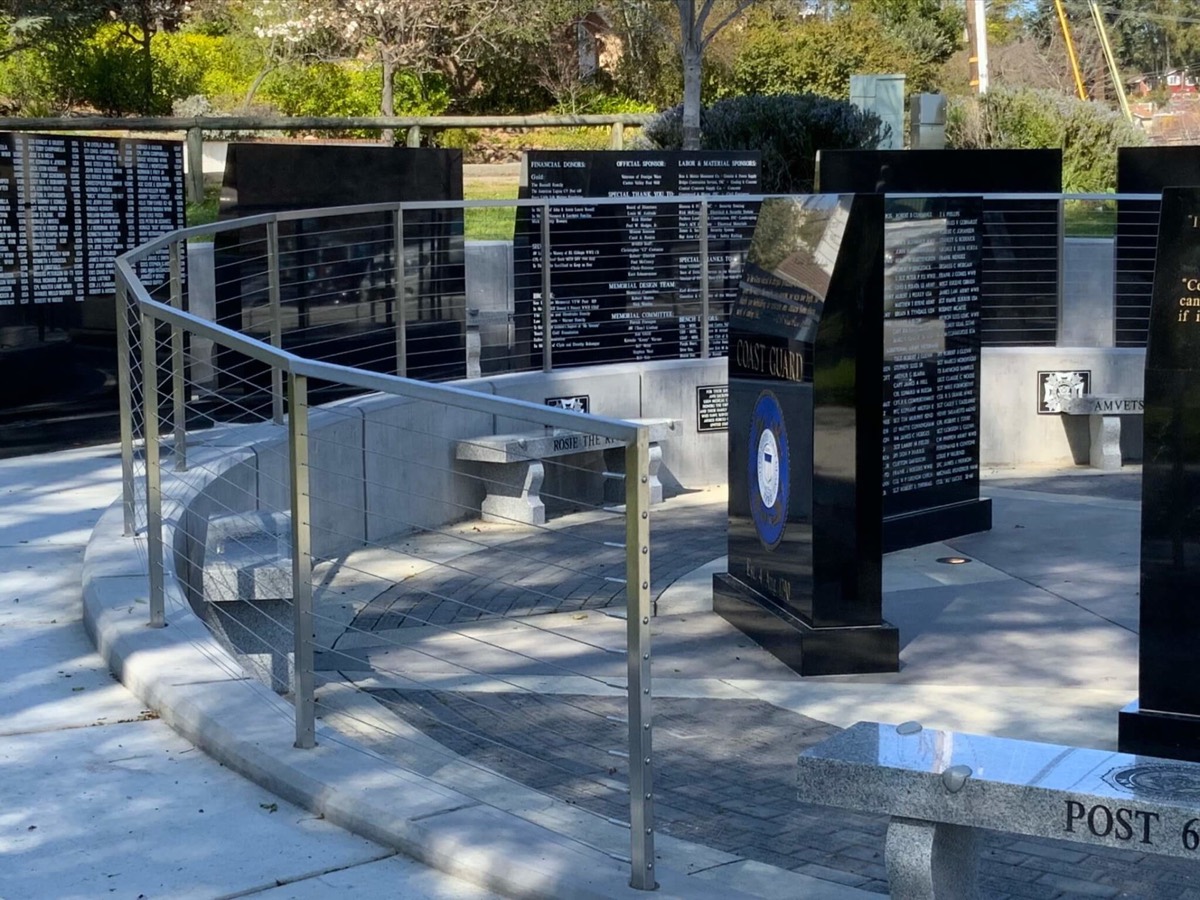 Castro Valley Veterans Memorial railing